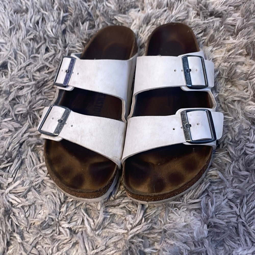 White Birkenstock Sandals
